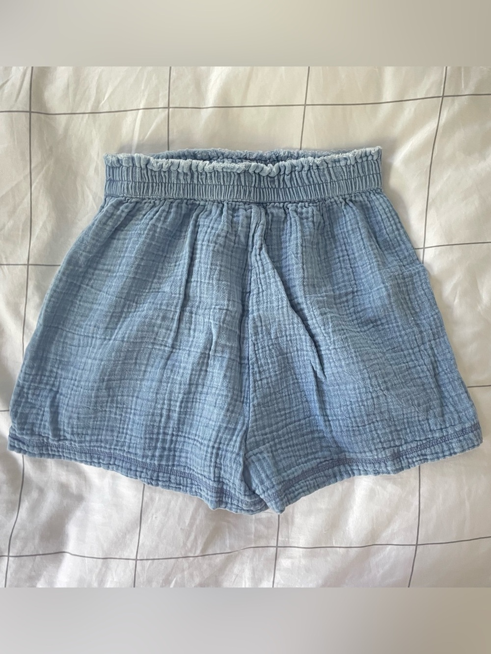 Aerie Gauzy High Waisted Short In Blue - Picture 3 of 5